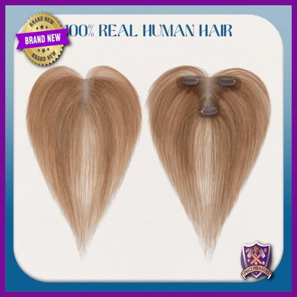 Human Hair Topper with Side Bangs, T-Part Lace Base, 11 Inch Length main image 5